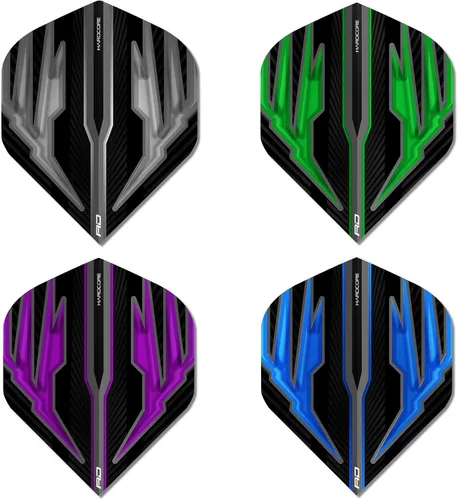 Vista 2 de RED DRAGON Hardcore Selection Pack - Vuelos de dardos estándar extra gruesos