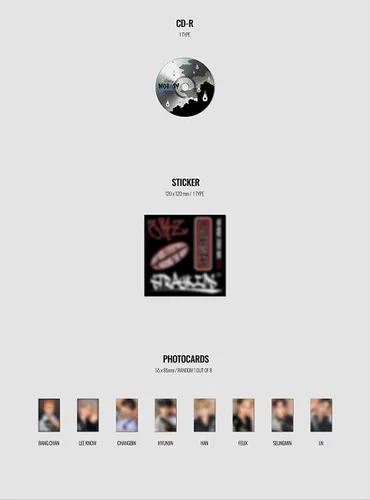 Vista 3 de Stray Kids Noeasy 2º álbum joyero caso aleatorio ver.1ea CD+1ea póster plegado+20p libro de fotos + 1ea tarjeta de fotos+1ea pegatina+1ea artículo