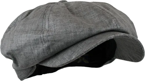 Vista 4 de Sombrero de lino para hombre de 8 paneles Applejack Gatsby Newsboy Ivy