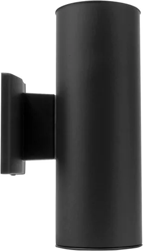 Vista 3 de NICOR Iluminación de 12 pulgadas Negro arriba y abajo cilíndrica de la bala de luz (50102BK)