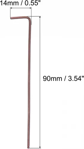 Vista 2 de uxcell Llave de llave hexagonal de extremo de bola de 0.059 in, herramienta de reparación de acero S2 en forma de L brazo extra largo, métrica