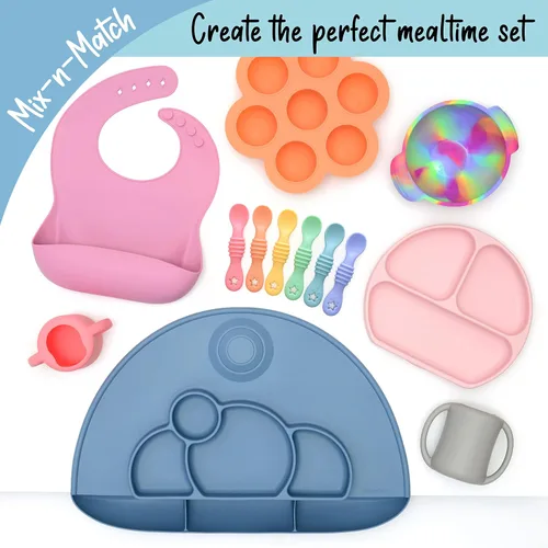 Vista 7 de PrimaStella Cucharas de silicona para bebés de 6 piezas, cucharas para bebés de primera etapa, cuchara de entrenamiento para bebés de punta suave