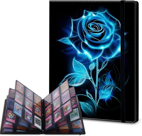 Vista 9 de Carpeta de tarjetas – Carpeta de 9 bolsillos para tarjetas intercambiables, carpeta de cuero de 360 bolsillos de carga lateral para MTG, TCG Bandera