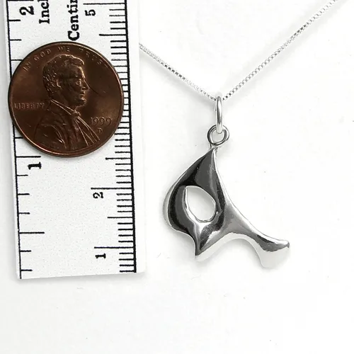 Vista 7 de Collar con máscara de fantasma de la ópera, hecho a mano, plata de ley maciza, caja de regalo con tarjeta de historia para elenco o fanático