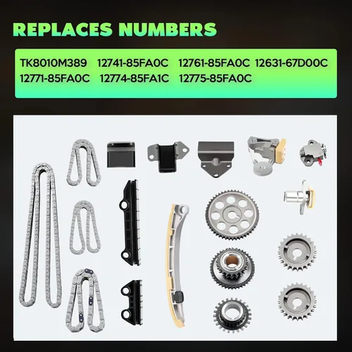 Vista 4 de SCITOO Kit de cadena de distribución para 2001 2004 TK8010M389 para Chevy Tracker para Suzuki Grand Vitara XL-7 2.5L 2.7L