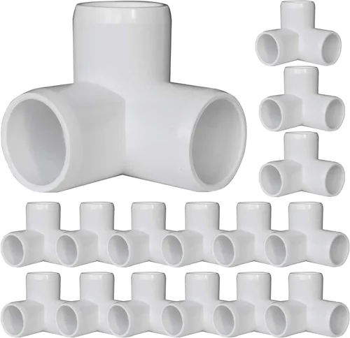 Vista 12 de Paquete de 8 accesorios de PVC de 1-1/4”, accesorios de codo de 3 vías para muebles de alta resistencia, accesorios de codo lateral de PVC de 3 vías