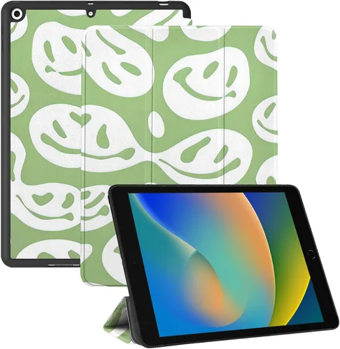 Vista 10 de Compatible con iPad de 10.2 pulgadas, Funda de 9ª/8ª/7ª Generación (2021/2020/2019) con Soporte para Lápiz/Parte Trasera de TPU Suave con Función