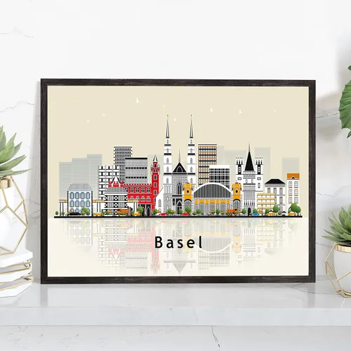 Vista 43 de Pera Print ADANA - Póster de Adana Turquía, ilustración de horizonte urbano de ciudad, póster moderno de pavo, impresión de paisaje urbano y punto