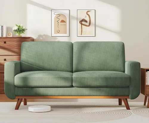 Vista 47 de Vesgantti Sofá modular en forma de U de 119 pulgadas, sofá modular de pana con asiento profundo y soporte de resortes, sofá convertible con 2 Beige