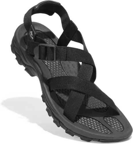 Vista 5 de NORTIV 8 Sandalias para hombre, ligeras, para senderismo, agua, playa, puntera abierta, atléticas, deportivas, para pescador, sandalias