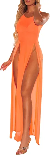 Vista 6 de Traje de baño para mujer, bikini de playa, cobertura de bikini, vestido de malla transparente, tops de malla transparente sexy, ropa de playa