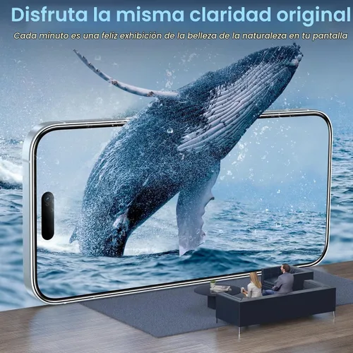 Vista 4 de Fotbor Compatible con 3 protectores de pantalla de iPhone Air con 1 juego de protector de lente de cámara, actualización 2025 9H+ vidrio templado