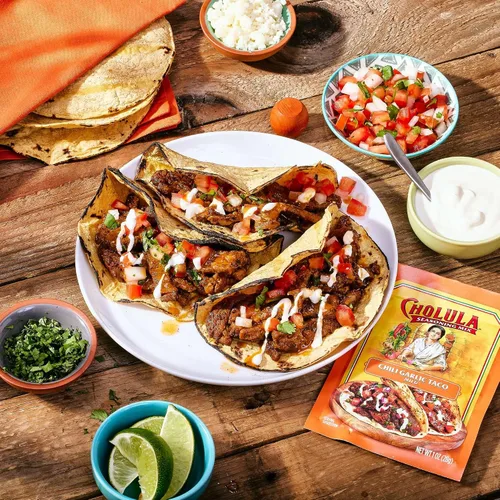 Vista 4 de Cholula Mezcla de condimentos para tacos con chile y ajo, 1 oz (paquete de 12)