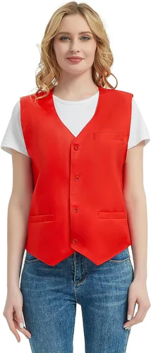 Vista 3 de TopTie - chaleco unisex para uniforme de barman, supermercados, voluntarios.