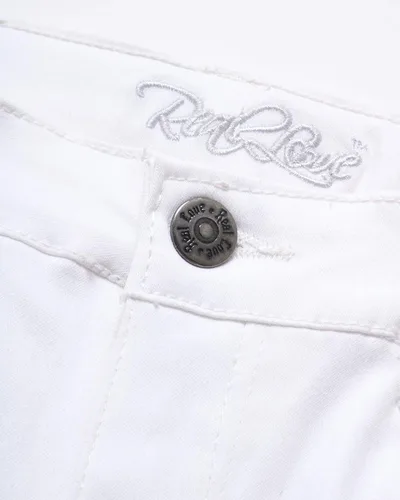 Vista 6 de Real Love Pantalones cortos para niña - Bermudas de sarga súper elásticas (paquete de 2)