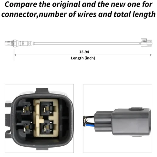Vista 33 de Sensor de oxígeno 234-2003 aguas arriba compatible con Prizm Corolla 1995-1997 1.6L 1.8L L4 MR2 1992-1995 2.2L