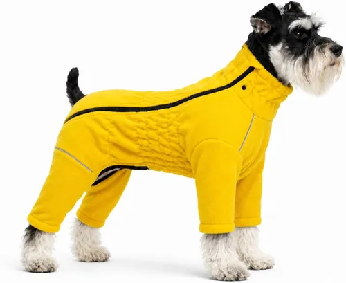 Vista 27 de Lovelonglong Abrigo cálido para perro, chaqueta resistente al viento para perros pequeños, medianos y grandes, abrigo de invierno de forro polar