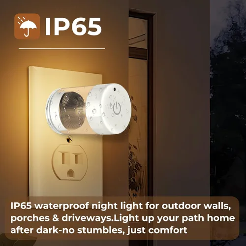 Vista 6 de TSEXES Paquete de 2 luces LED nocturnas enchufables a la pared, temperatura de color ajustable de 3000 K/4000 K/5000 K, control táctil, luz nocturna