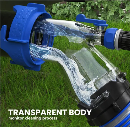 Vista 3 de Enjuagador de tanque negro para RV, codo transparente