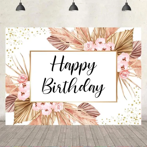 Vista 4 de Ticuenicoa Fondo rosa de 5 x 3 pies para fotografía de cumpleaños para niñas y mujeres, pancarta de 16, 21, 30, 40, decoración de fiestas