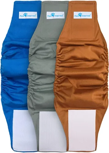 Vista 12 de Paw Inspired Banda para el vientre para perro macho, lavable, forro negro, talla XS, 3