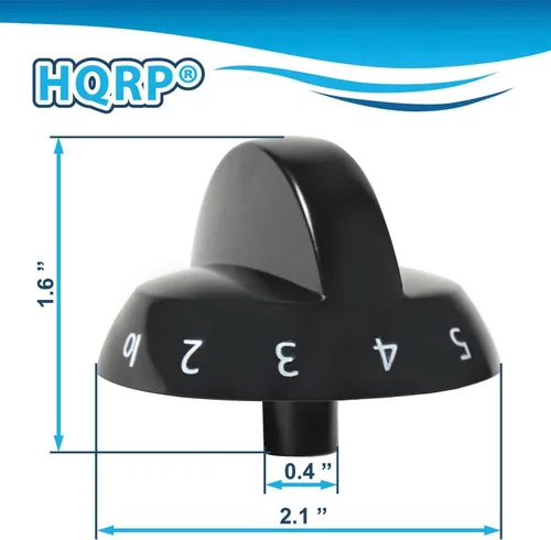 Vista 2 de HQRP Perilla de válvula de estufa de gas para quemador superior compatible con Frigidaire, Crosley, Tappan 316220009, 1379610, AP4322122, PS1991531