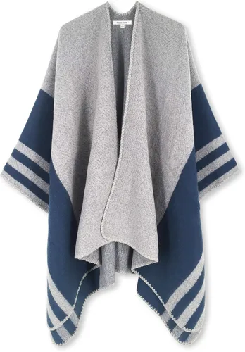 Vista 129 de Moss Rose Chal de viaje para mujer, capa tipo poncho de frente abierto para otoño e invierno