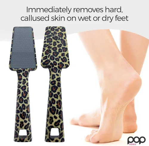 Vista 4 de Pop Sonic Lima de pie de nanocristal, removedor profesional de callos para pies y talones, raspa suave y exfoliante para pies y piel muerta