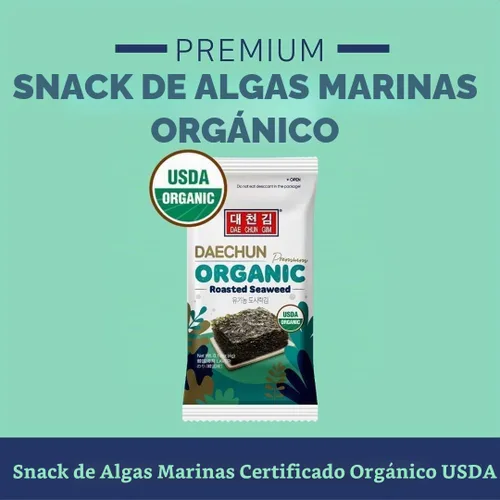 Vista 5 de Aperitivos orgánicos de algas marinas DAECHUN(Choi's1), paquete de 20, originales, producto de Corea Premium Great
