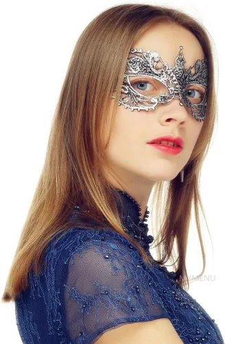 Vista 8 de MYMENU Máscara de mascarada para mujeres, máscara de encaje veneciano para ojos para fiesta, baile de graduación, baile, disfraz, Mardi Gras
