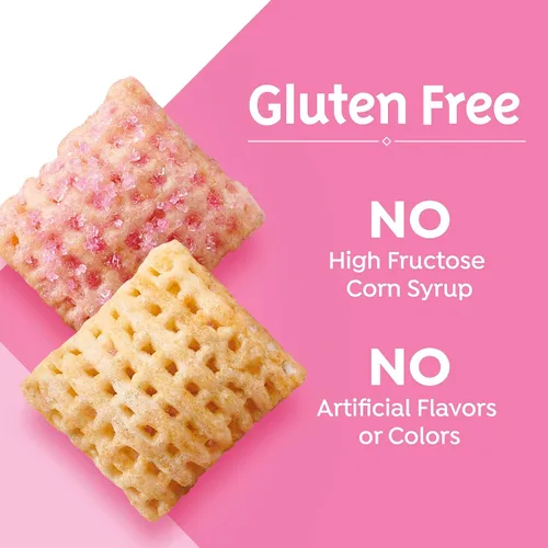 Vista 4 de Cereal Chex de Fresa y Vainilla, cereales para el desayuno sin gluten, hechos con grano integral, 12.4 onzas