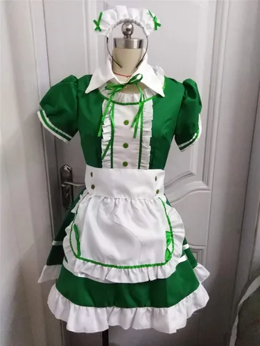Vista 4 de Disfraz de sirvienta con delantal francés de anime para mujer