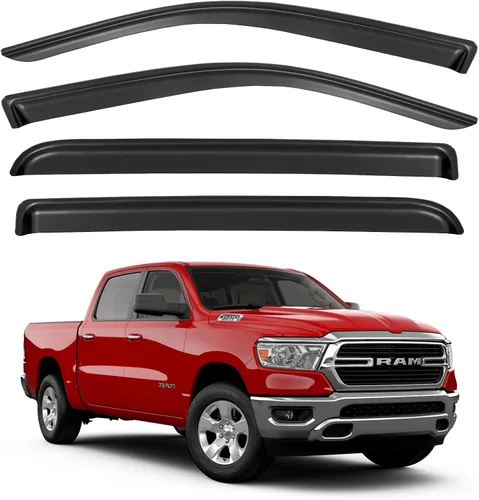 Vista 197 de YQAUTEC - Viseras para ventana, protectores contra la lluvia, compatibles con Subaru WRX 2015-2021, deflectores de viento para ventanas, viseras
