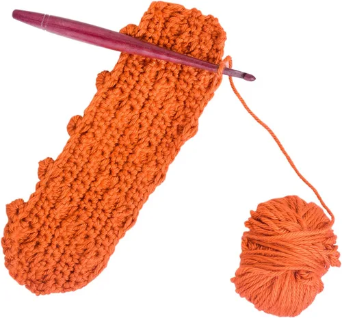 Vista 6 de Divit Shilp Streamline - Ganchos de ganchillo con mango ergonómico Aguja de tejer de madera de corazón morado de 7 pulgadas, tejido de hilo
