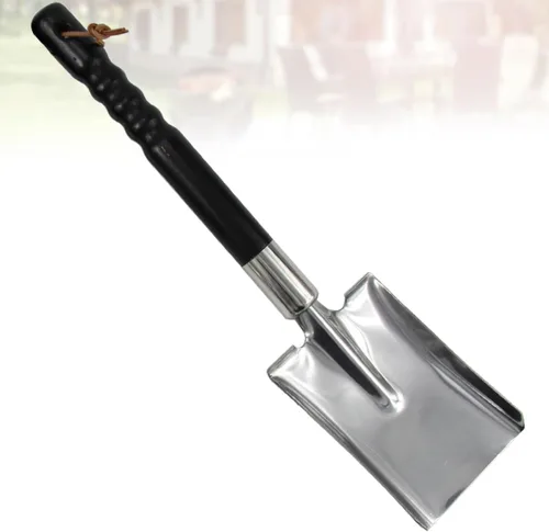 Vista 5 de OSALADI Stainless Steel Gardening Shovel Bonsai Spade for Pot Plants Black Twisted Handle Practical Planting Tool for Garden Accessories