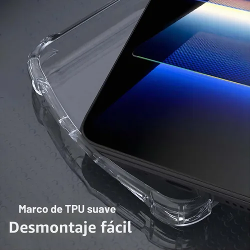 Vista 6 de USTIYA Caso para Honor X7 Clear TPU Cuatro Esquinas Cubierta Protectora Transparente Suave Funda