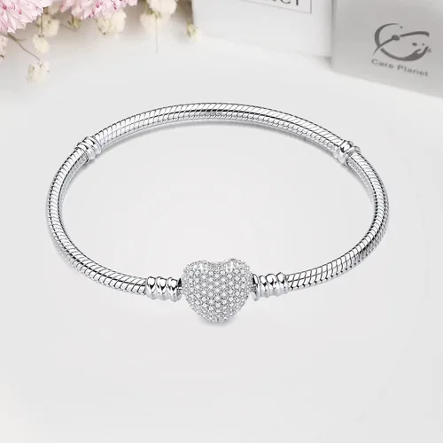 Vista 4 de Pulsera de serpiente de plata esterlina S925