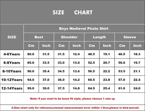 Vista 7 de Eymitory Camisa medieval de pirata para niños, camisa renacentista con volantes, jacobita escocés, Ghillie, tops para niños, disfraz gótico
