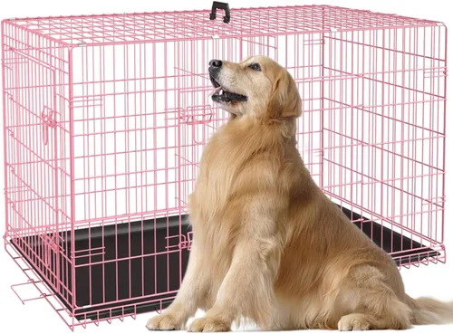 Vista 16 de Jaula para perros pequeños de 24 pulgadas, jaulas resistentes para perros pequeños, jaula plegable de alambre de metal con bandejas extraíbles