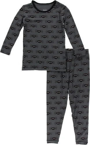Vista 19 de KicKee Pants Conjunto de pijama de manga larga con estampado de piezas