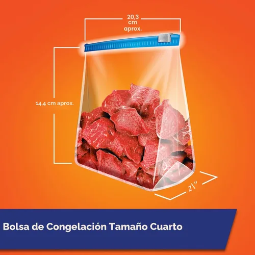 Vista 7 de Hefty Slider - Bolsas de almacenamiento para cocina, cuarto de galón, 15
