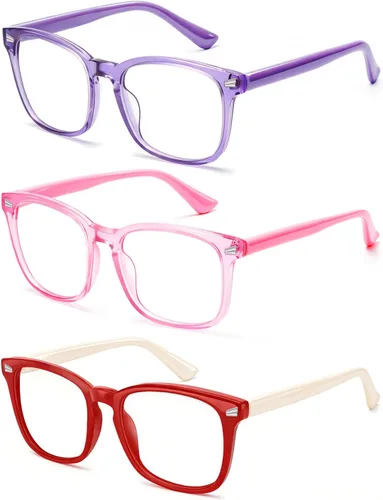 Vista 16 de Gafas de luz azul para niños antirreflejos y filtro UV 3 Pack Mix Color-2 (Edad 6-9)