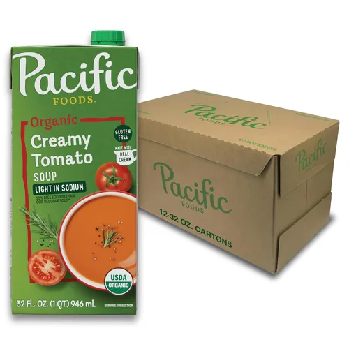 Vista 9 de Pacific Foods Sopa Cremosa Orgánica de Tomate, Caja de 32 oz