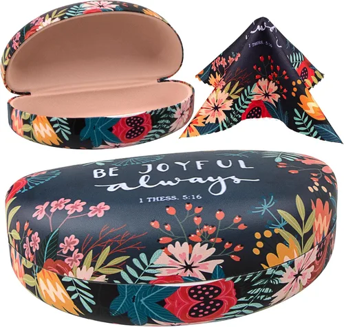 Vista 9 de Funda rígida de gran tamaño para lentes de sol, soporte protector para lentes de lectura extra grandes