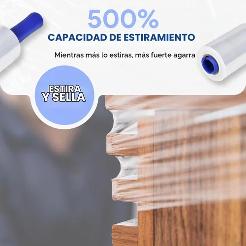 Vista 3 de International Plastics Co. - Envoltura elástica de 5 pulgadas con mango