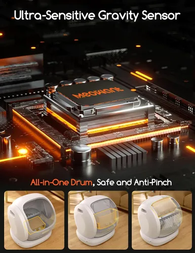 Vista 5 de Meowant Caja de arena para gatos autolimpiante, control de aplicación