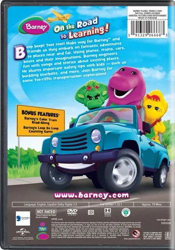 Vista 2 de Barney Planes Trains Cars DVD