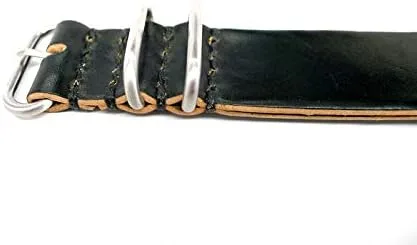 Vista 7 de Da Luca MADE IN USA Shell Cordovan Military Watch Strap (Matte Buckle) 18mm 20mm 22mm 24mm 26mm