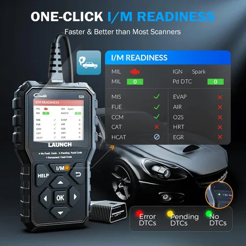 Vista 3 de LAUNCH CR529 - Herramienta de diagnóstico con escáner OBD2, escáner OBD2 completo para automóviles, lector de códigos de luz de motor, actualización