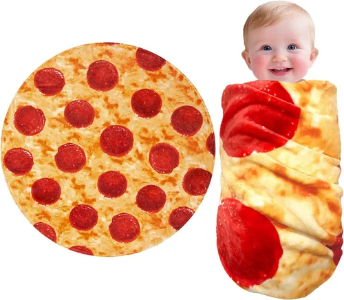 Vista 7 de CASOFU Manta envolvente de burritos para bebé, mantas envolventes de tortilla, regalos divertidos para baby shower, niños y niñas, recién nacidos